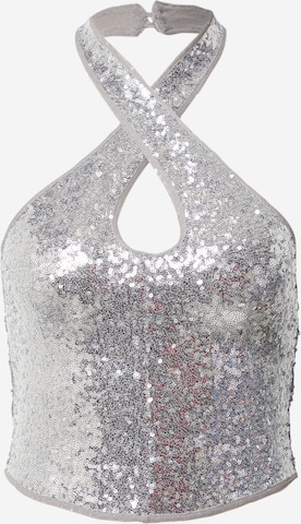 Gina Tricot Top 'Tyra' in Silver: front