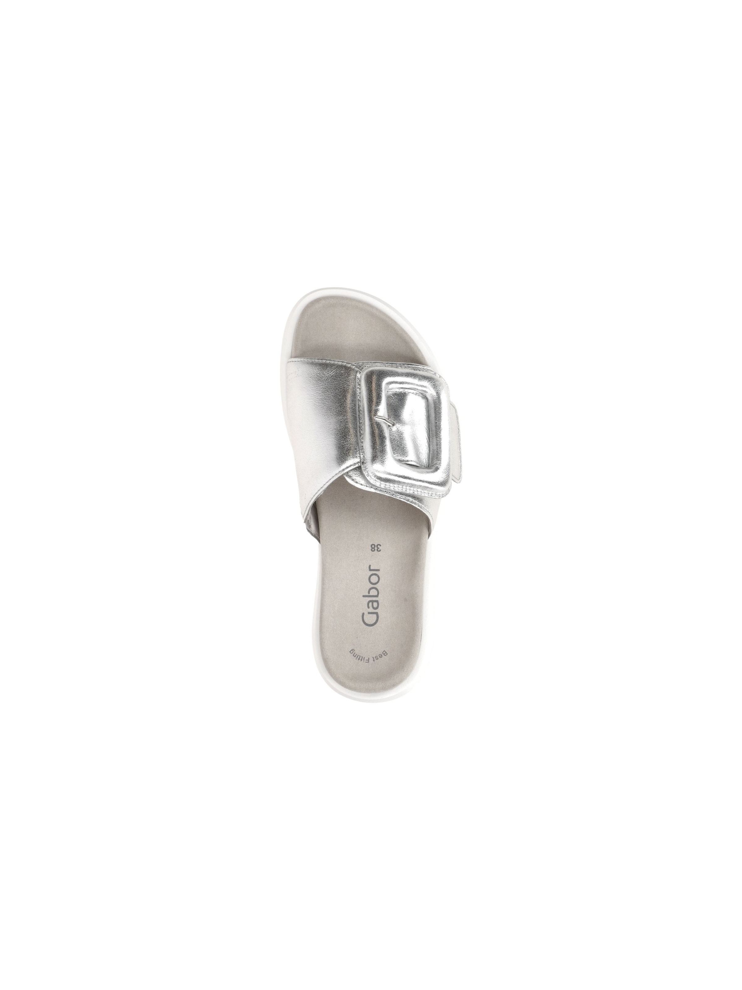 GABOR Pantolette 'Gabor Plateau Pantolette silber grau metallic 83.751.61'‌‌‌ in Silber