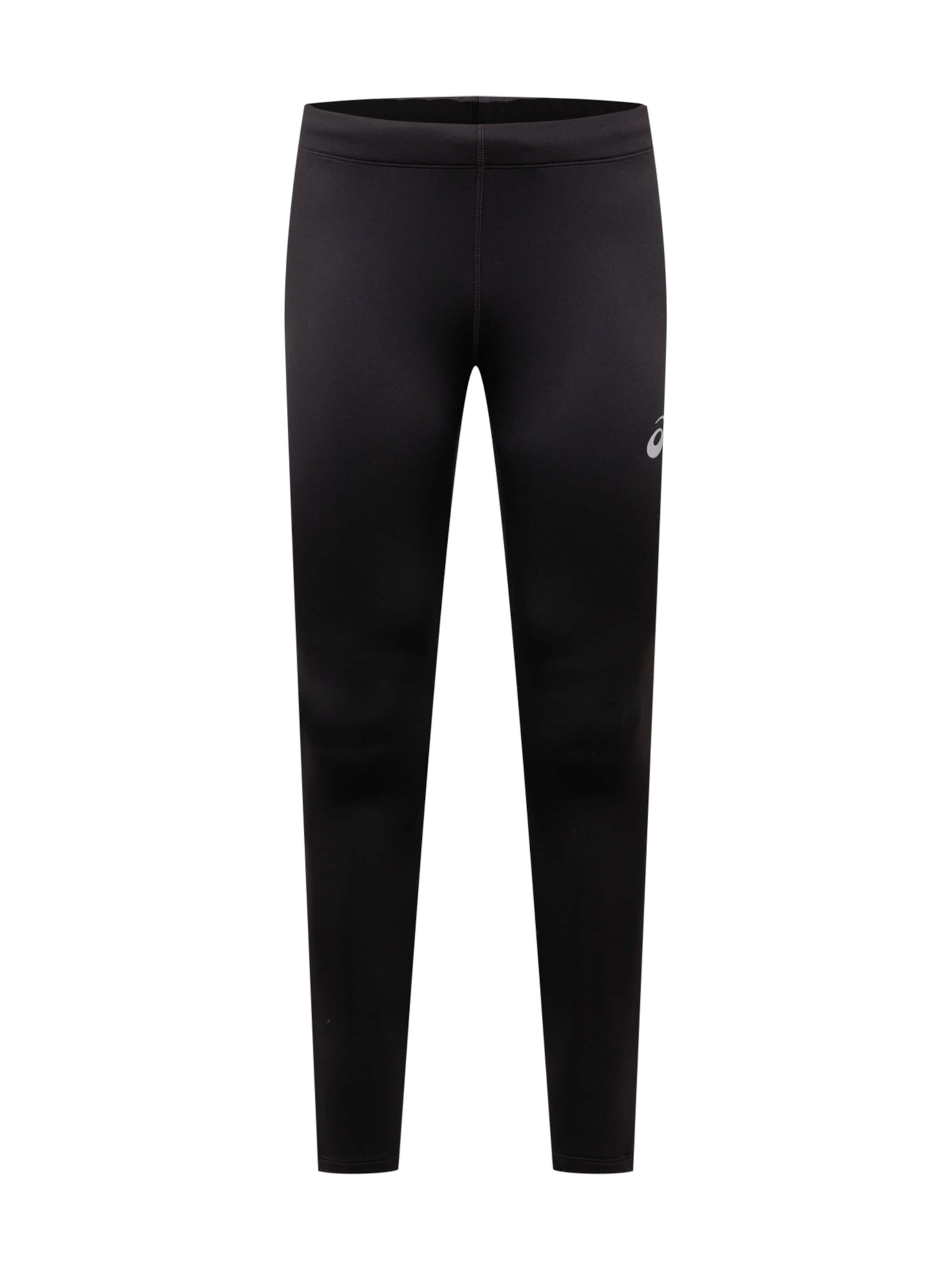 Skinny Pantalon de sport ASICS en noir : devant
