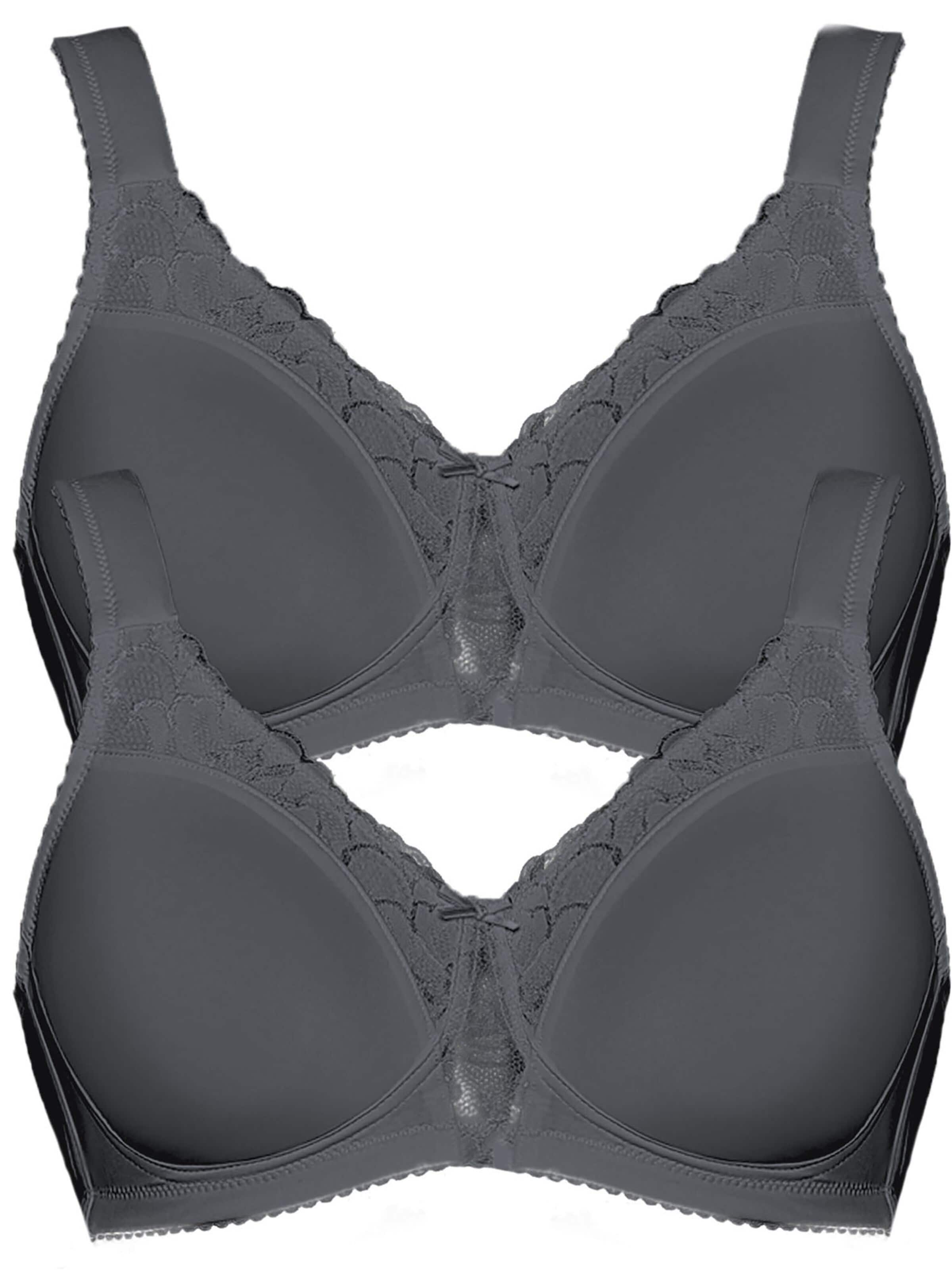 VIANIA Minimiser Bra 'Helga' in Grey: front