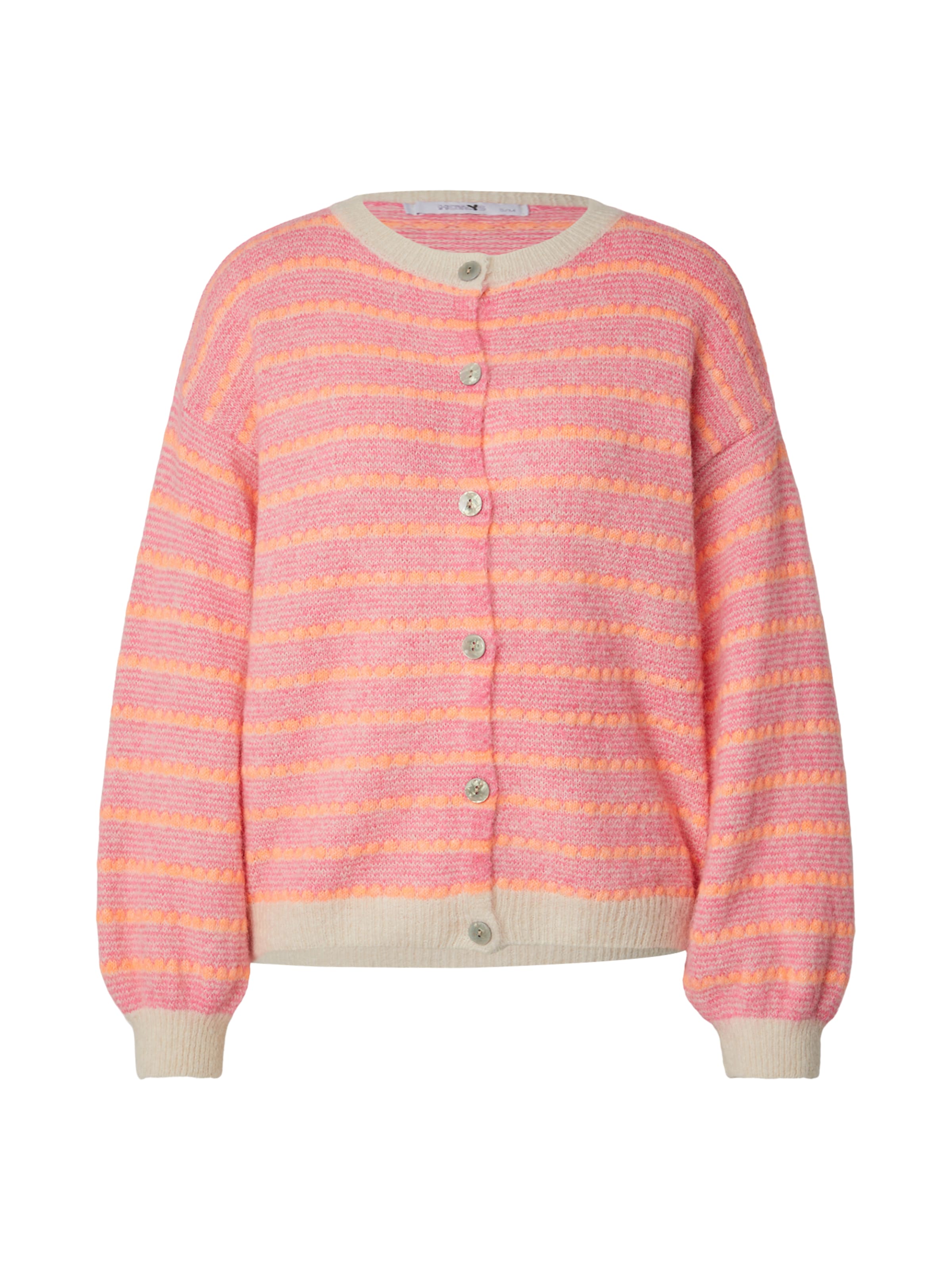 Hailys Knit Cardigan 'De44nise' in Pink: front