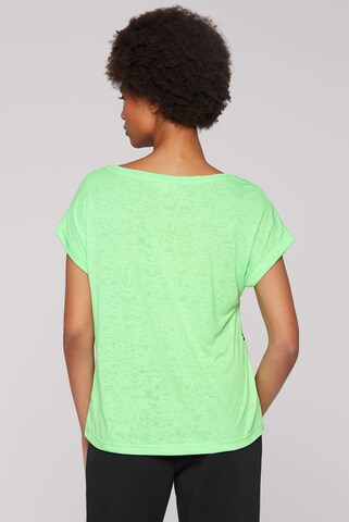 Soccx Ärmelloses Shirt mit Ausbrenner-Effekten in Grün