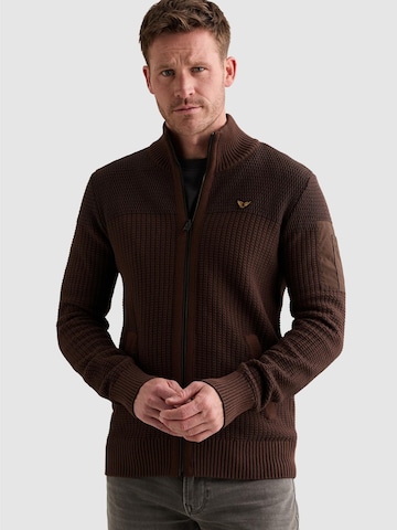 Vestes en maille 'Cardigan with zipper closure and flight pocket' PME Legend en marron