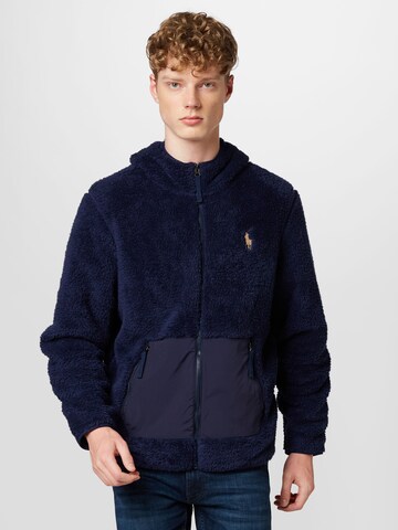 Veste en polaire Polo Ralph Lauren en bleu : devant