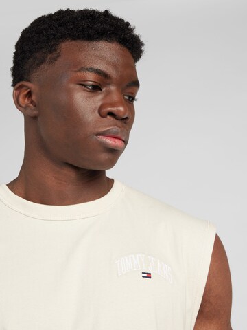 T-Shirt 'Varsity' Tommy Jeans en beige