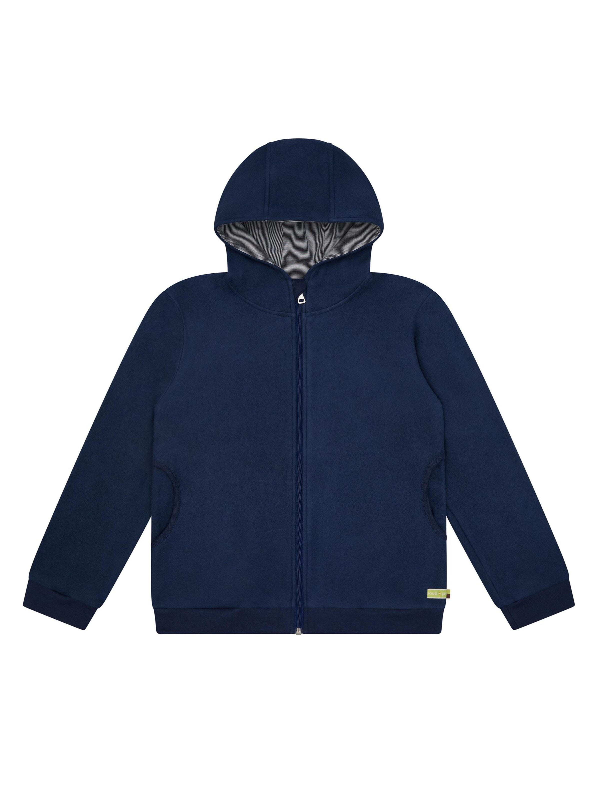 loud + proud Fleecejacke‌‌‌‌‌‌‌‌‌‌ in Blau: Vorderseite