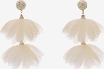 faina Earrings in Beige: front