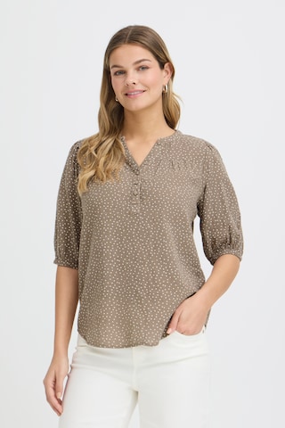 Chemisier 'FRBobbi' Fransa en beige : devant
