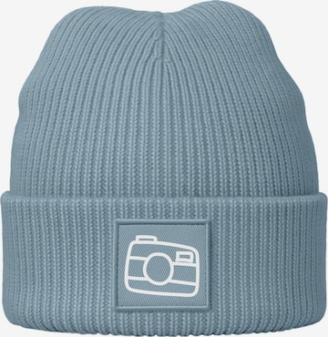 Neverless Mütze 'Kamera' in Blau: Vorderseite