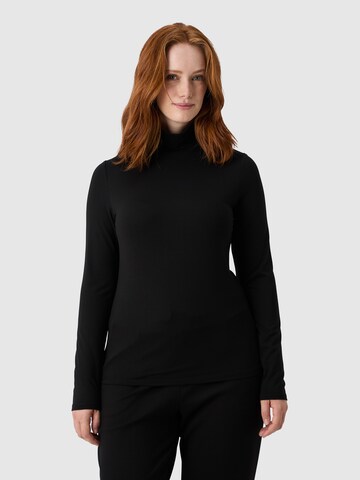 Les Lunes Langarmhemd 'Yunaa' in Schwarz: Vorderseite