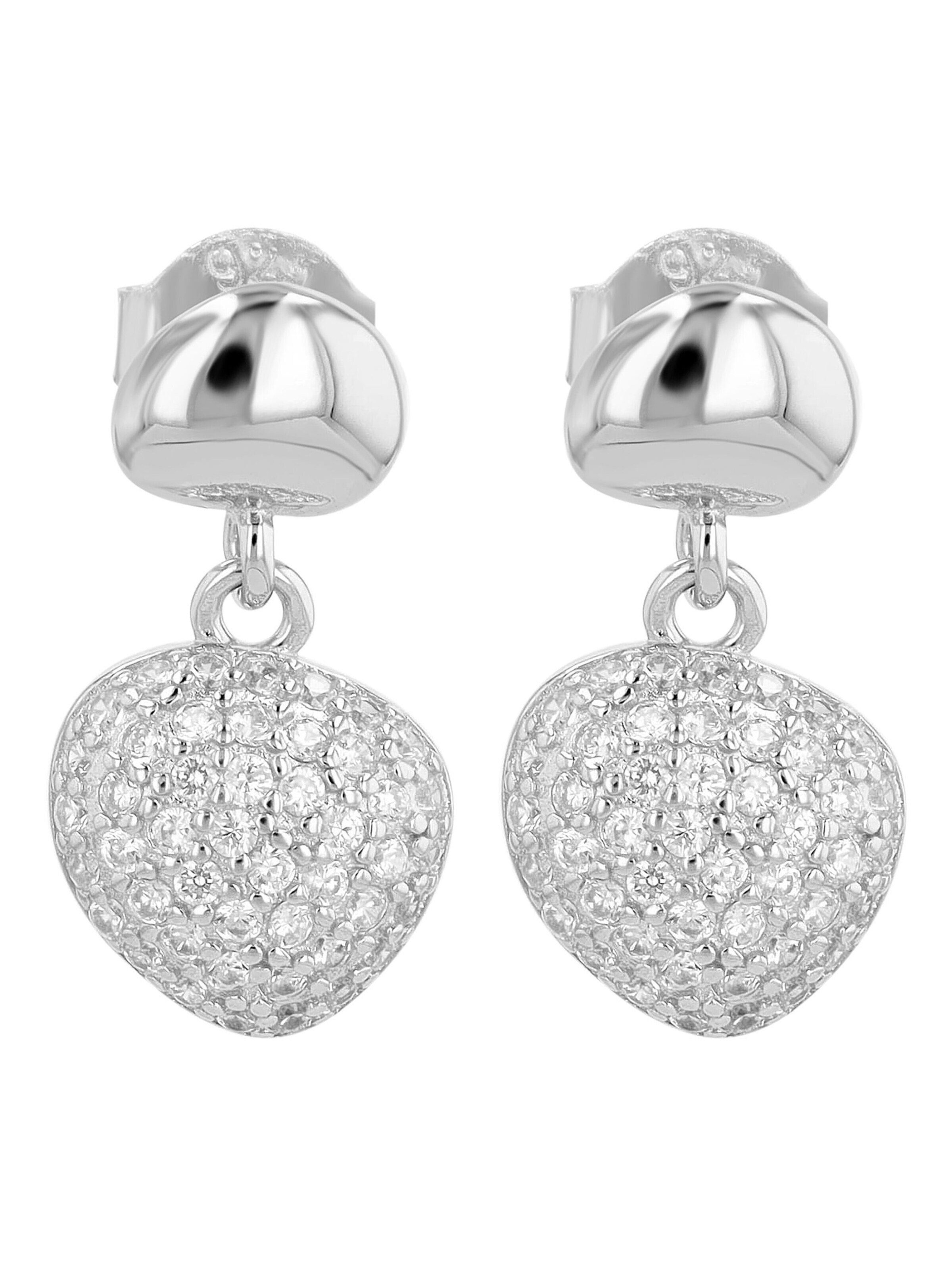 Akzent Earrings '"Karin" aus 925 Sterlingsilber, rhodiniert, langlebig' in Silver: front