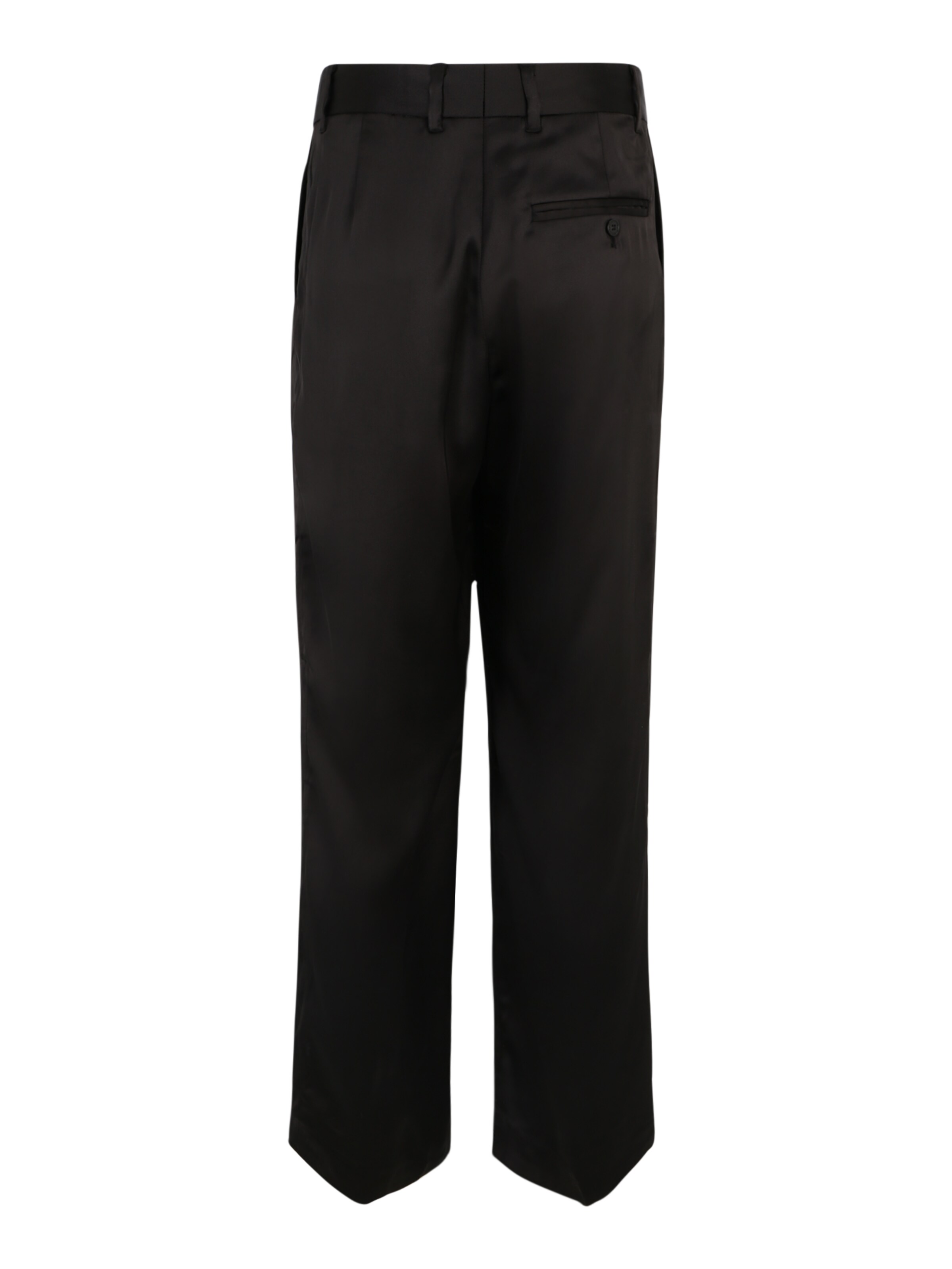 WEEKDAY Loosefit Kalhoty s puky – černá