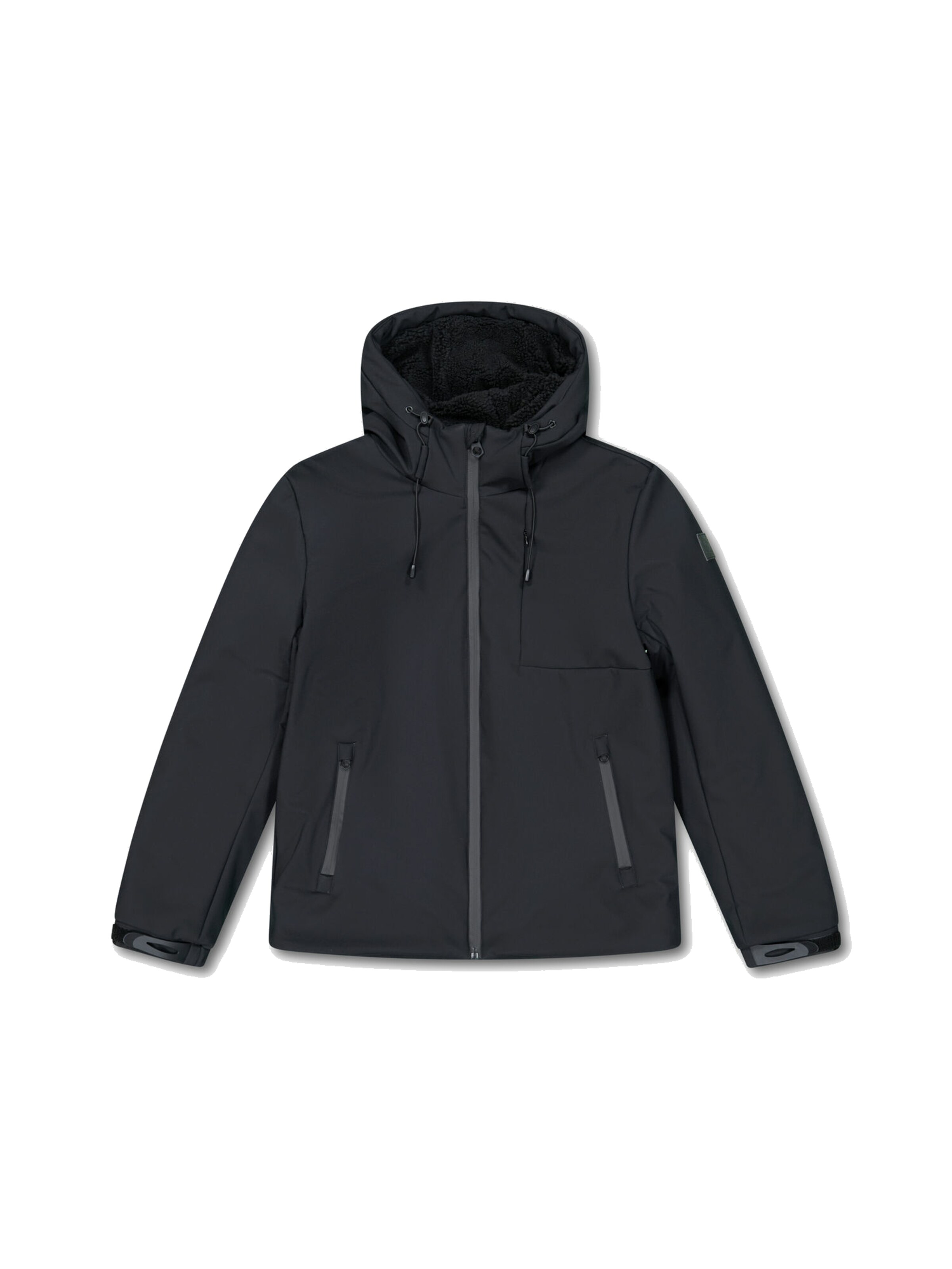 Le Temps Des Cerises Winterparka 'LOEN' in Zwart: voorkant