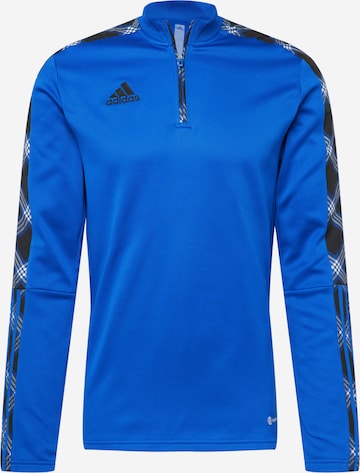 ADIDAS SPORTSWEAR Performance Shirt 'Tiro Fleece Mid-Layer' in Blue: front