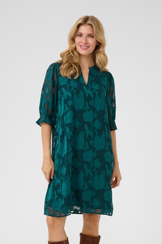Robe Cream en bleu : devant