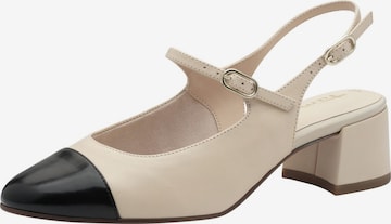 Escarpins à bride arrière Tamaris en beige : devant