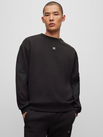 HUGO Sweatshirt 'Dettles' in Schwarz: Vorderseite