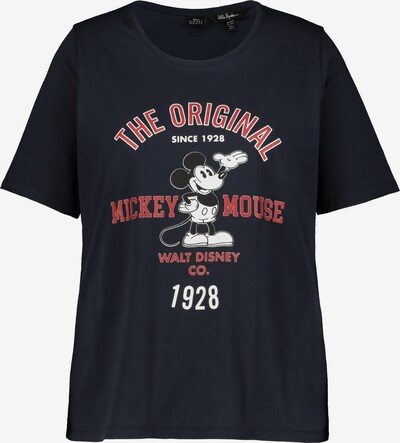 Ulla Popken T-Shirt '795083' in marine / blutrot / weiß, Produktansicht