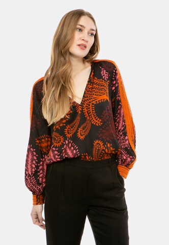IVI collection Druckbluse 'Wild Herbs' in Orange