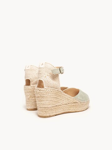 Alhamas Sandal 'Alpargata Cuña 8 cm' in Green