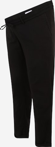 Pantalon 'Beach' Mamalicious Curve en noir : devant