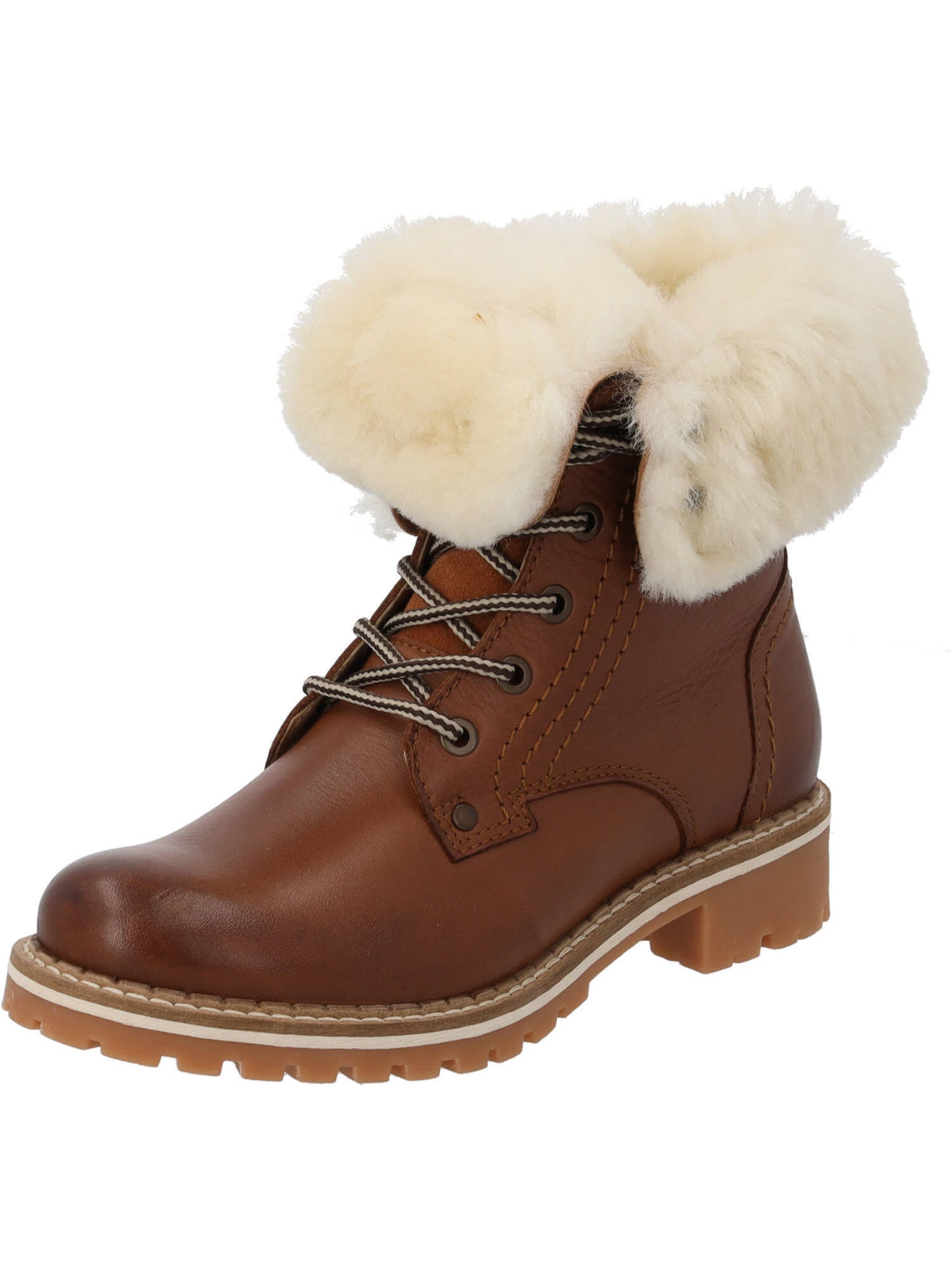 Palado Šněrovací kozačky 'Mashra' – hnědá: přední strana