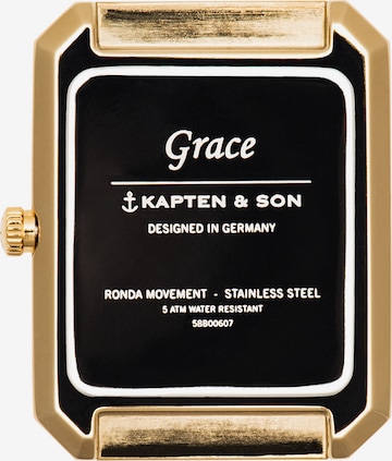 Montre à affichage analogique 'Grace Gold Mesh' Kapten & Son en or