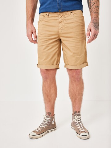PADDOCKS Slim fit Pants 'Pipe' in Brown: front