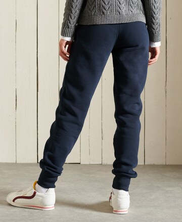 Superdry Tapered Sporthose 'Collegiate' in Blau