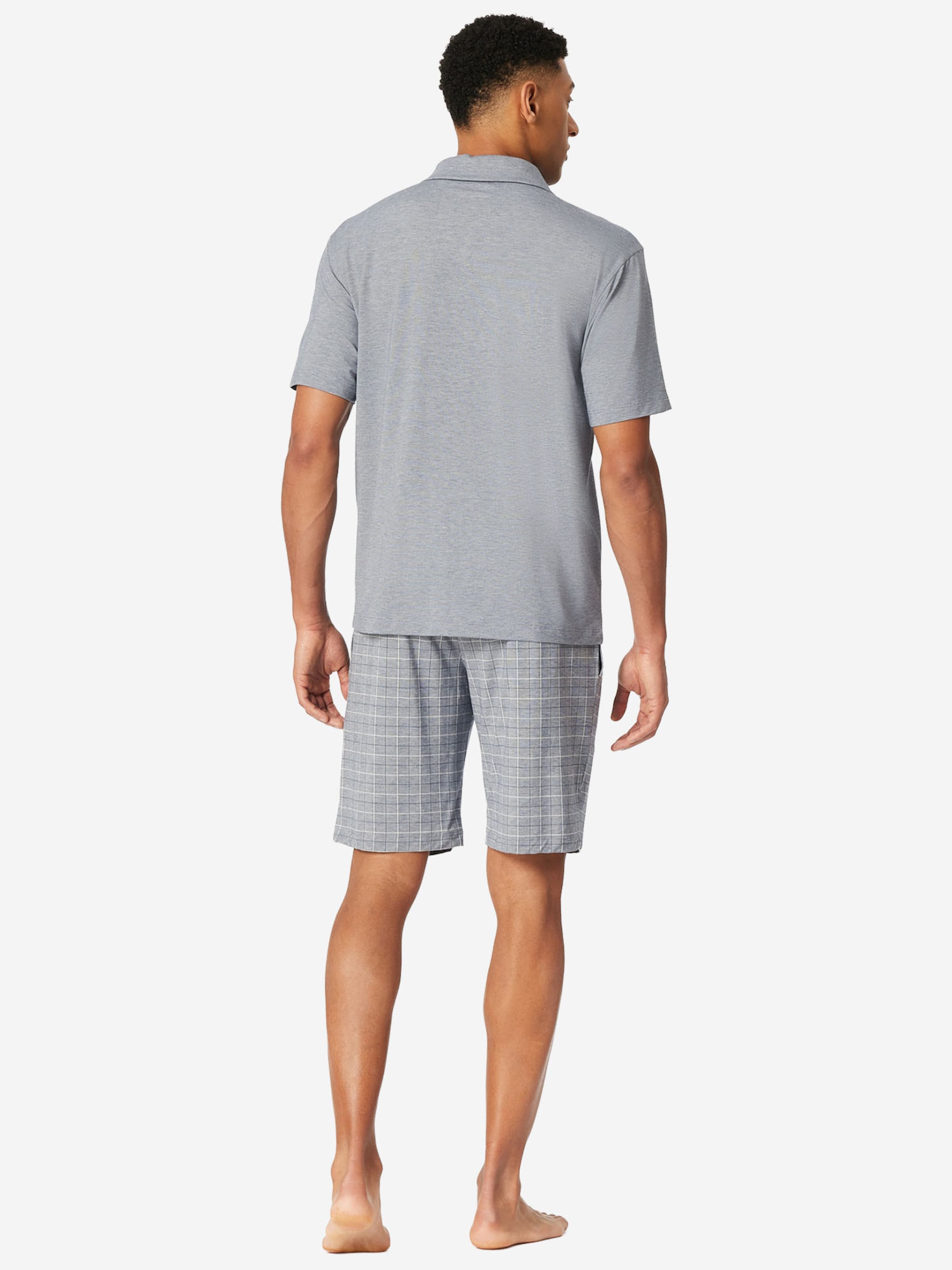 Pyjama court ' Selected Premium Jacquard ' SCHIESSER en gris