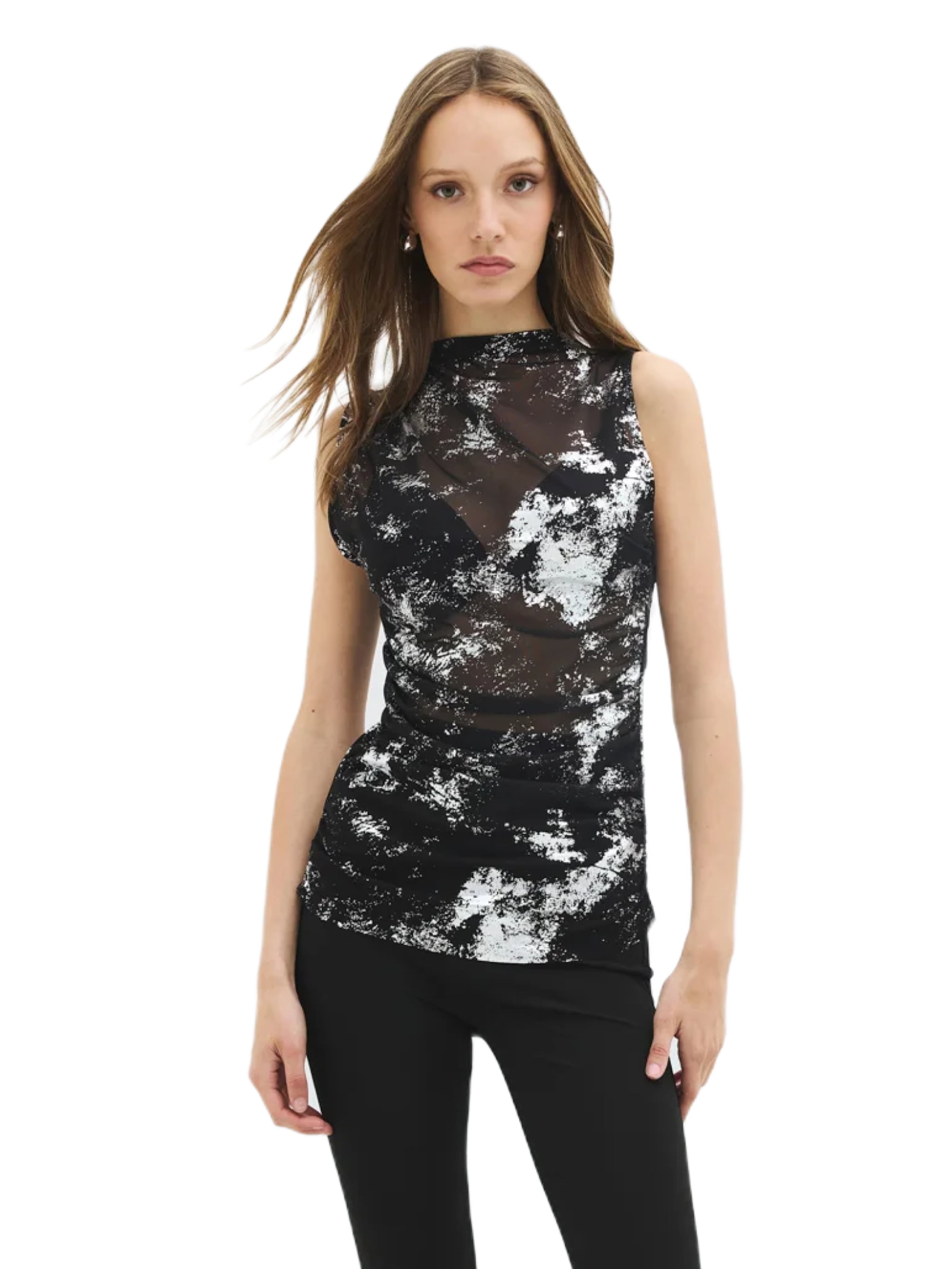 No Matter What Bluse in Schwarz: Vorderseite