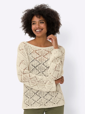 Pullover di heine in beige: frontale