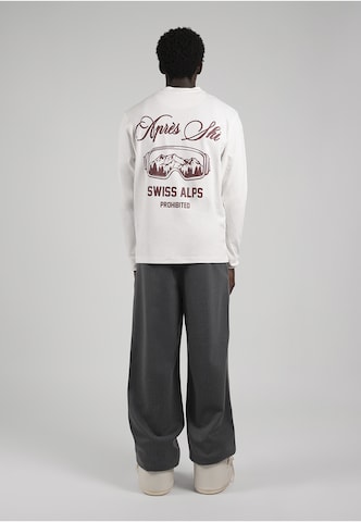 Prohibited - Camisa 'Après Ski' em branco: atrás