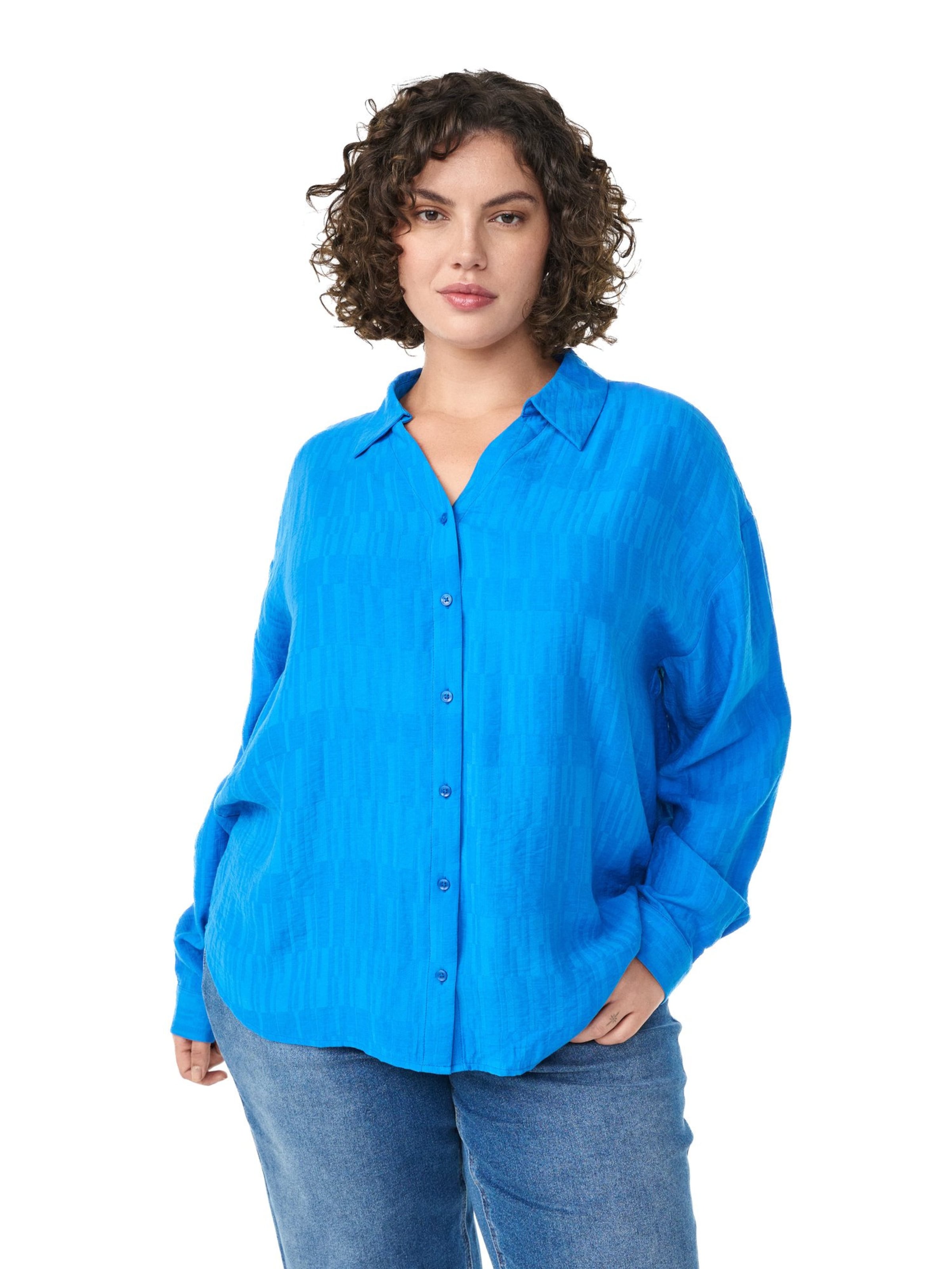 Zizzi Блузка 'Camonica' в Синий: спереди