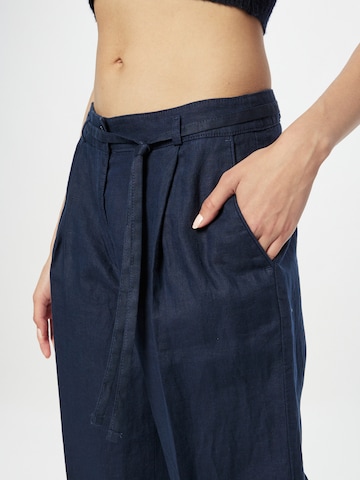 ESPRIT Wide leg Παντελόνι με τσάκιση σε μπλε