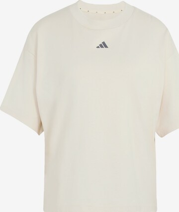 ADIDAS SPORTSWEAR - Camisa funcionais 'Studio' em branco: frente
