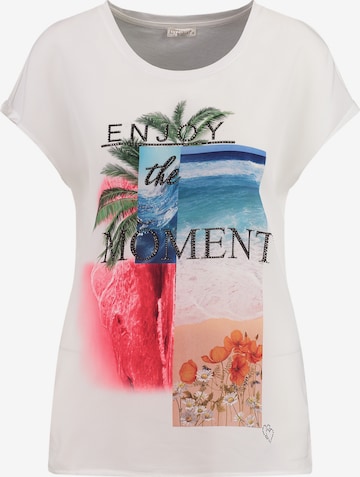 Tricou 'WT MOMENT' de la Key Largo pe alb: față