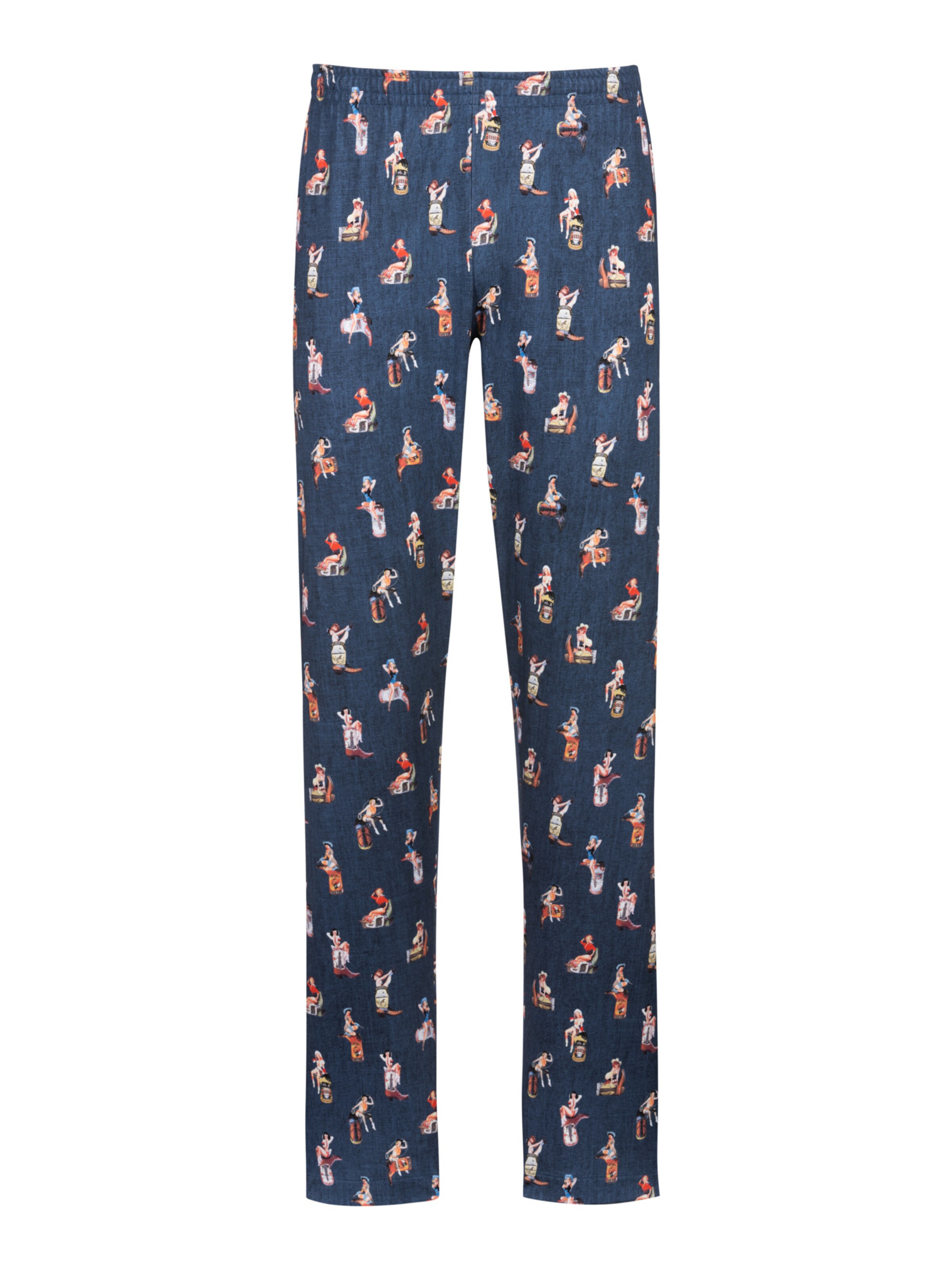 Pantalon de pyjama 'Pretty Cowgirl' Mey en bleu : devant