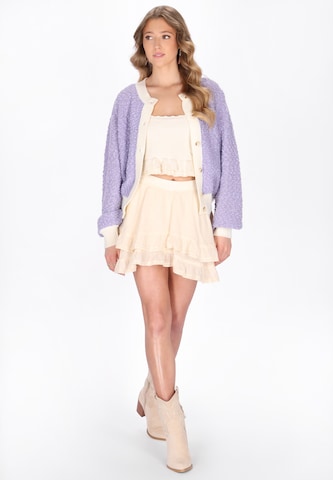 IZIA Gebreid vest in Lila