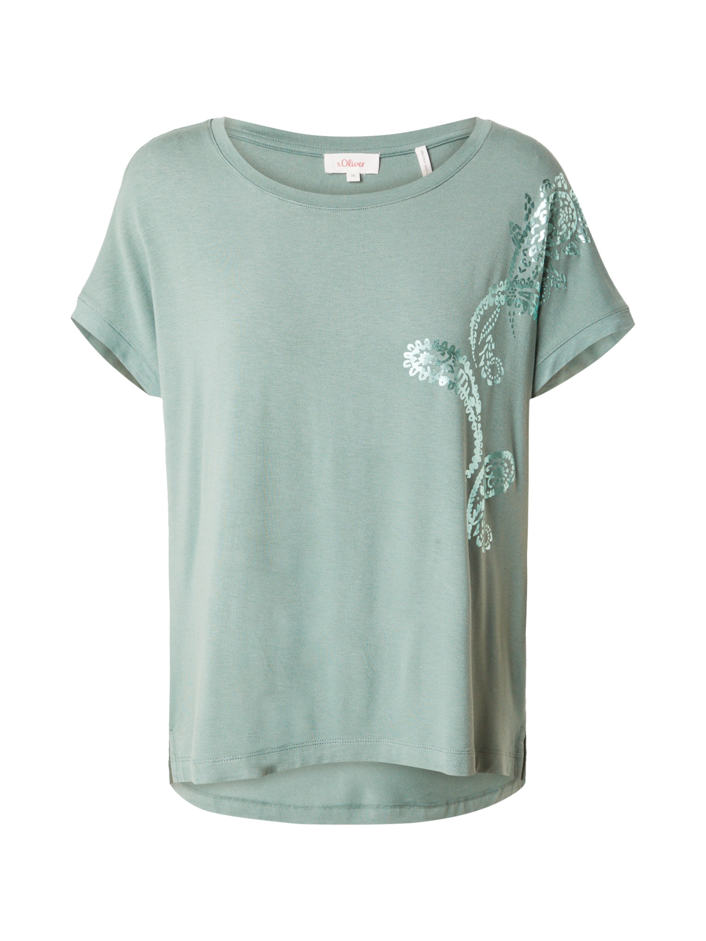s.Oliver Shirt in Groen: voorkant