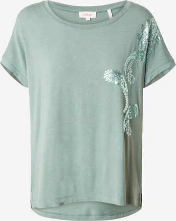 T-shirt s.Oliver en vert : devant