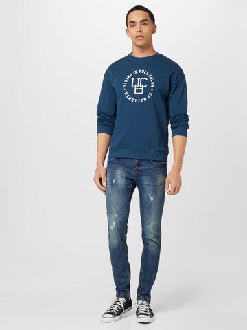 UNITED COLORS OF BENETTON - Sweatshirt em azul