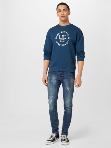 UNITED COLORS OF BENETTON Sweatshirt in Blau