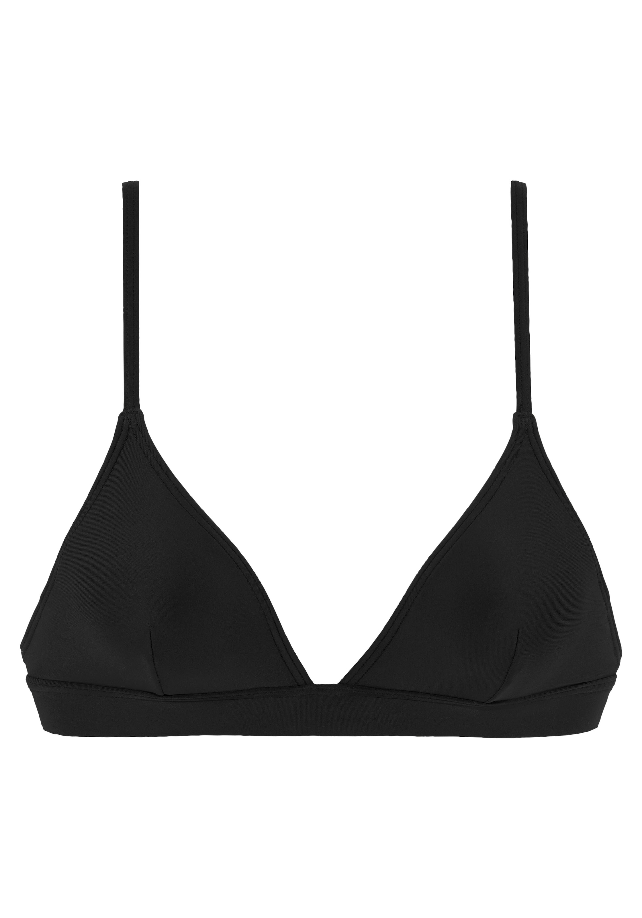 LASCANA ACTIVE Triangel Sportbikinitop in Schwarz: Vorderseite