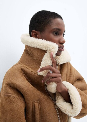 MANGO Winterjacke 'Crawford' in Beige