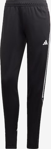 ADIDAS PERFORMANCE Regular Workout Pants 'Tiro 23' in Black: front