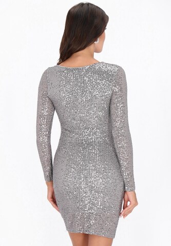 faina - Vestido de gala en plata