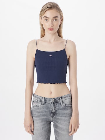 Tommy Jeans Top – modrá: přední strana