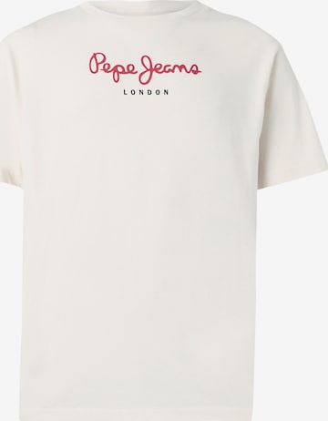 Pepe Jeans - Camiseta 'EGGO' en blanco: frente