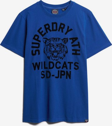 T-Shirt 'Track & Field Athletic' Superdry en bleu : devant